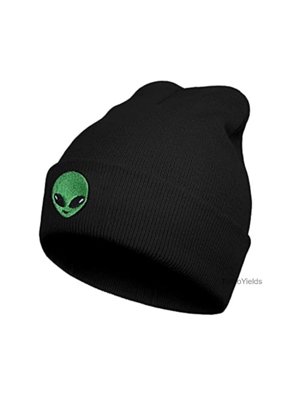 Embroidered Alien Beanie Winter Knit Hat Men Women Fun Gift